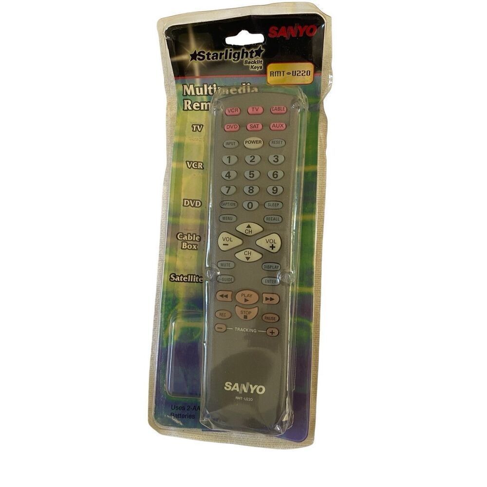 Sanyo Starlight Rmt U220 Multimedia Remote Backlit Keys